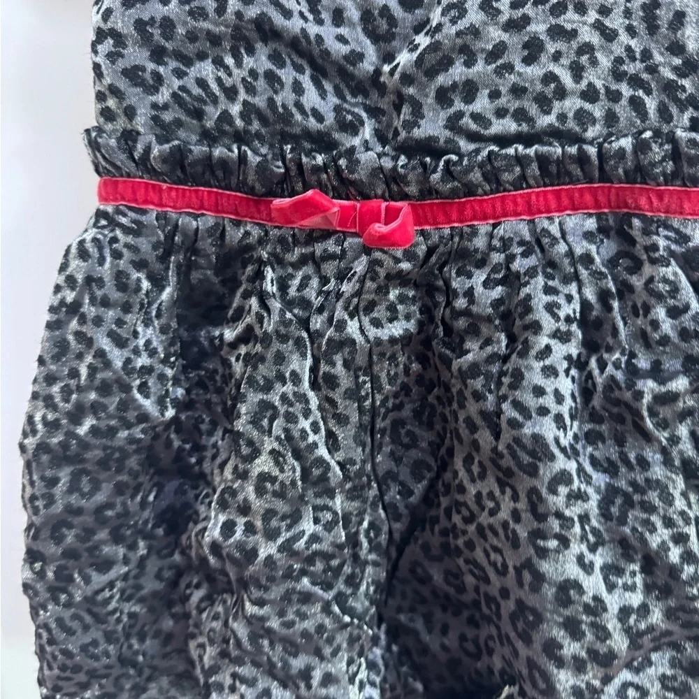 Just for You Carter’s 9M Gray & Black Girls Leopard Tank Top Formal Dress - Picture 2 of 4